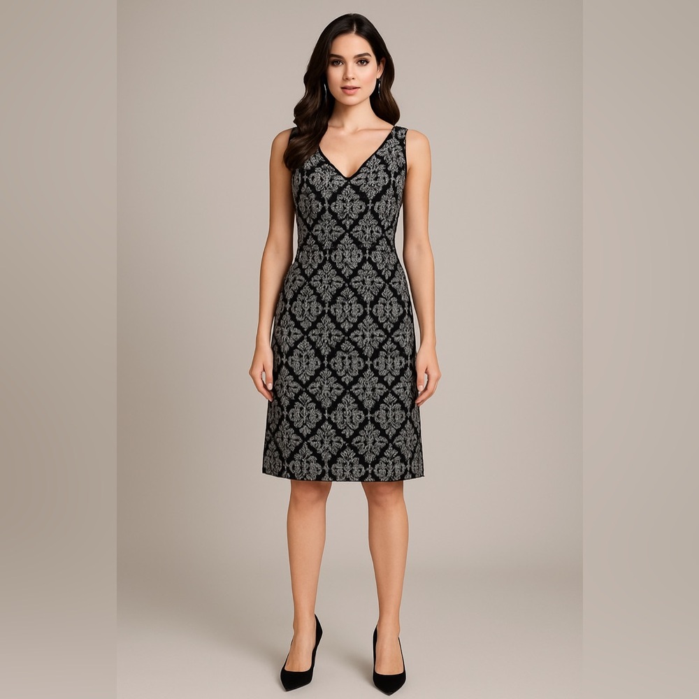 Ann Taylor Loft Damask Print Dress